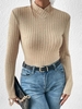 Women Casual Plain Winter Polyester Daily Regular Fit X-Line Regular Medium Elasticity T-shirt