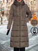 Women Casual Plain Winter Polyester Zipper Natural Warmth Long Sleeve Hooded Padded Jackets