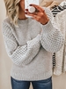 Women Casual Solid Autumn Knitted Lightweight Loose Long Sleeve H-Line NL Sweaters