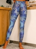 Women Casual Spring Butterfly Printing Tight Ankle Pants Legging H-Line Regular Leggings