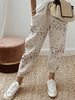 Women Casual Spring/Fall Butterfly Linen No Elasticity Loose Long H-Line Regular Pants