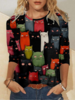 Women Casual Spring/Fall Cat Polyester Micro-Elasticity Daily Christmas Long Sleeve H-Line Shirts