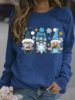 Women Casual Spring/Fall Christmas Micro-Elasticity Daily Loose Regular H-Line Regular Sweatshirts