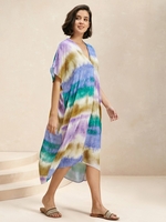 Women Casual Summer Camo Batwing Sleeve Daily Loose Maxi Short Sleeve Regular Dresses