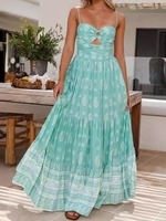 Women Casual Summer Plants Polyester No Elasticity Regular Fit Gallus Vacation No Dresses