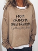 Women Casual Text Letters Autumn Daily Loose Standard Crew Neck H-Line Regular Sweatshirts