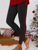 Women Casual Winter Christmas Natural Daily Tight Long Legging H-Line Leggings