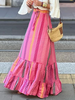 Women Geometric Boho Spring/Fall Viscose No Elasticity Vacation Loose Maxi H-Line Skirts