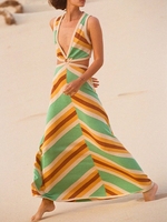 Women Geometric Summer Elegant Polyester Micro-Elasticity Party Regular Fit Regular No Dresses