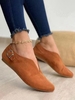Women Plain All Season Simple Flat Heel Closed Toe PINS Style Faux Suede Pu Slip On Flats