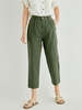 Women Plain Spring/Fall Linen Natural No Elasticity Regular Fit Slim fit Pants H-Line Regular Fashion Pants