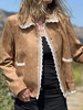 Women Plain Spring/Fall West Style Suede Natural Household Best Sell H-Line Regular Jackets