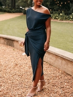 Women Plain Summer Elegant Natural Daily Gallus A-Line Regular No Dresses