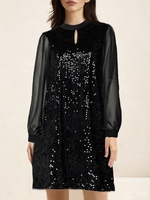 Women Plain Summer Party Chiffon Natural Short Short Sleeve Crew Neck No Dresses