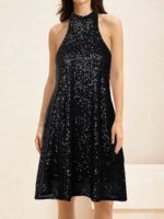 Women Plain Summer Party Natural No Elasticity Party Glitter Regular No Dresses