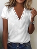 Women Plain Summer Simple Micro-Elasticity Jersey Pullover Short sleeve Fit Regular T-shirts