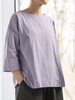 Women Plus Size Long Sleeve Round Neck Solid Cotton Causal Tops