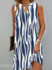 Women Striped Casual Summer Natural Daily Loose Sleeveless H-Line NL Dresses