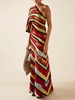 Women Summer Vacation Chevron Polyester Natural No Elasticity Loose Regular No Dresses