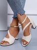 Women Vacation Butterfly Summer Daily Block Heel Blocking Hook-Loop Synthetic leather Slide Sandals Rubber Slide Sandals