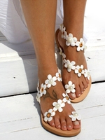 Women Vacation Plain Summer Flat Heel Round Toe PU Pu Slide Sandals Rubber Slide Sandals