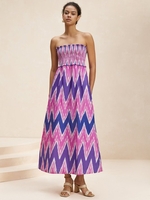 Women Vacation Summer Chevron Natural No Elasticity Regular Fit Sleeveless A-Line No Dresses