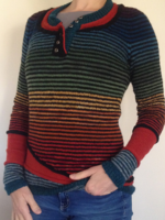 Wool Blend Casual Striped Long Sleeve Sweaters