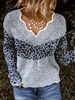 Wool Blend Long Sleeve V Neck Sweaters - Noracora