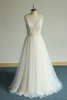 Bridelily Affordable Appliques Tulle Aline Wedding Dress