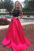 Bridelily ALine Halter Two Piece Prom Dress Black Lace Beading 2019 Formal Occasion Dresses CE0164