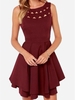 Bridelily ALine Jersey Scoop Sleeveless ShortMini With Ruffles Dresses