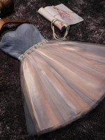 Bridelily ALine Sleeveless Sweetheart Tulle With Beading ShortMini Prom Dresses
