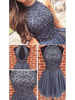 Bridelily ALine Tulle Scoop SleevelessWith Beading Short Prom Dresses