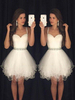 Bridelily ALine Tulle Sweetheart Sleeveless ShortMini With Beading Prom Dresses