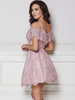 Bridelily ALine With Ruffles Lace OfftheShoulder Sleeveless ShortMini Dresses