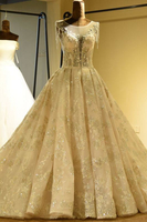 Bridelily Awesome Laceup Beading Tulle Aline Wedding Dress