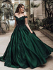 Bridelily Ball Gown OfftheShoulder Sleeveless FloorLength With Lace Satin Dresses