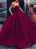 Bridelily Ball Gown Sleeveless Sweetheart Organza FloorLength Dresses