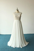 Bridelily Cap Sleeve Lace Chiffon Aline Wedding Dress