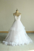 Bridelily Chic Strap Spaghetti Appliques Tulle Wedding Dress