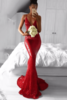 Bridelily Deep Vneck Spaghetti Backless Sequins Floorlength Mermaid Prom Dresses