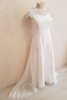 Bridelily Elegant Cap Sleeve Lace Tulle Aline Wedding Dress