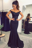 Bridelily Elegant OfftheShoulder Mermaid Lace Beadings Long Evening Dress