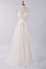 Bridelily Elegant Vneck Aline Appliques Tulle Wedding Dress