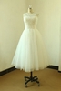 Bridelily Elegent Lace Tulle Aline Mini Wedding Dress