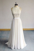 Bridelily Eyecatching Lace Chiffon Aline Wedding Dress