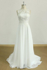 Bridelily Graceful Appiques Chiffon Aline Wedding Dress
