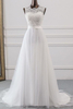 Bridelily Graceful Laceup Tulle Aline Wedding Dress