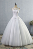 Bridelily Illusion Appliques Tulle Aline Wedding Dress