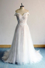 Bridelily Latest Off Shoulder Lace Tulle Aline Wedding Dress